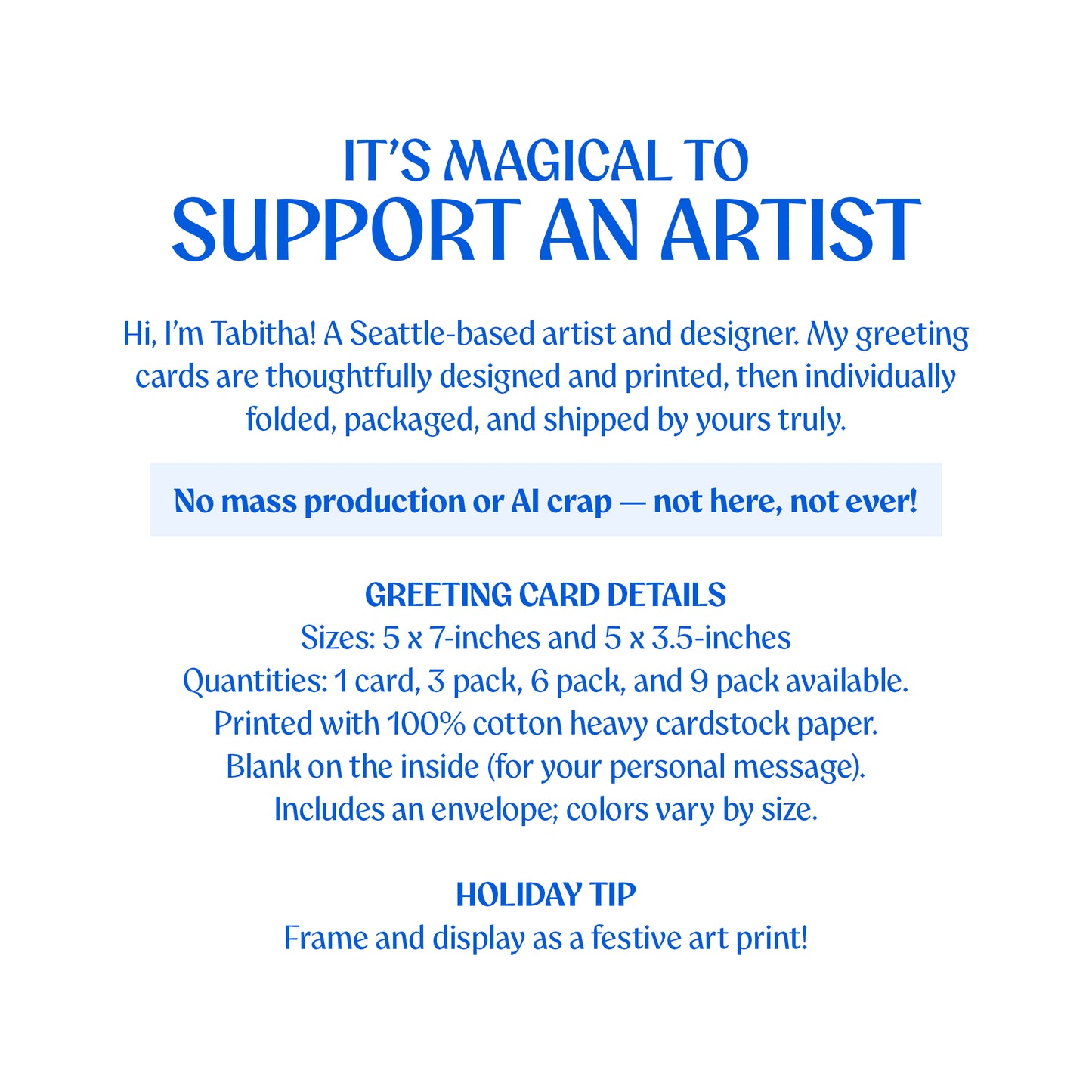 Magical - Blue - Greeting Card