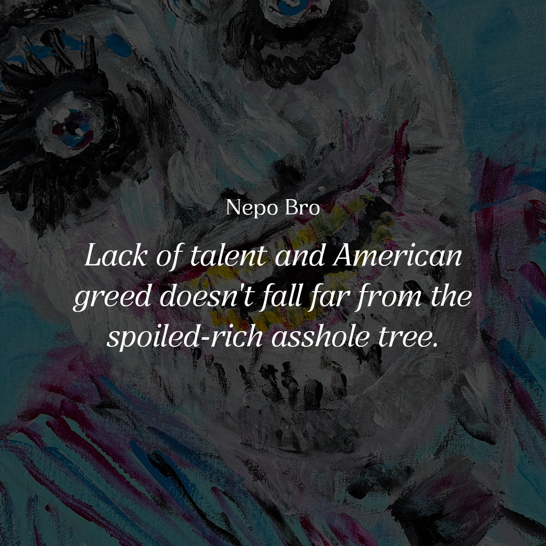 Artistic depiction of a figure with text overlay on a dark background