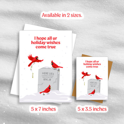 Bird Poo - Red - Greeting Card
