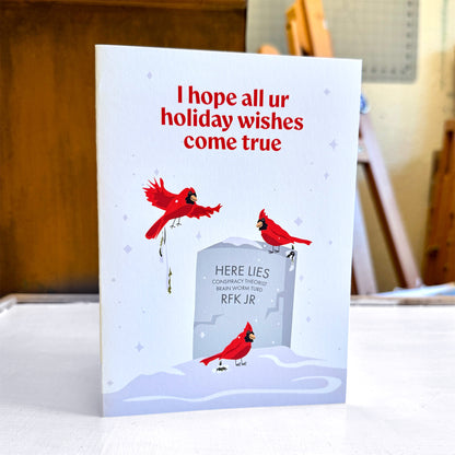 Bird Poo - Red - Greeting Card