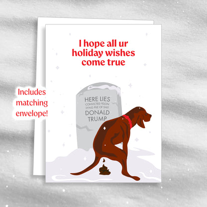 Dog Poo - Red - Greeting Card