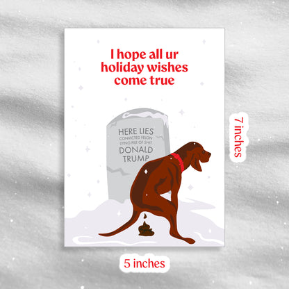 Dog Poo - Red - Greeting Card