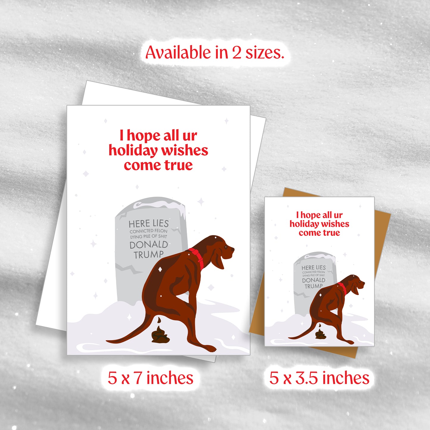 Dog Poo - Red - Greeting Card