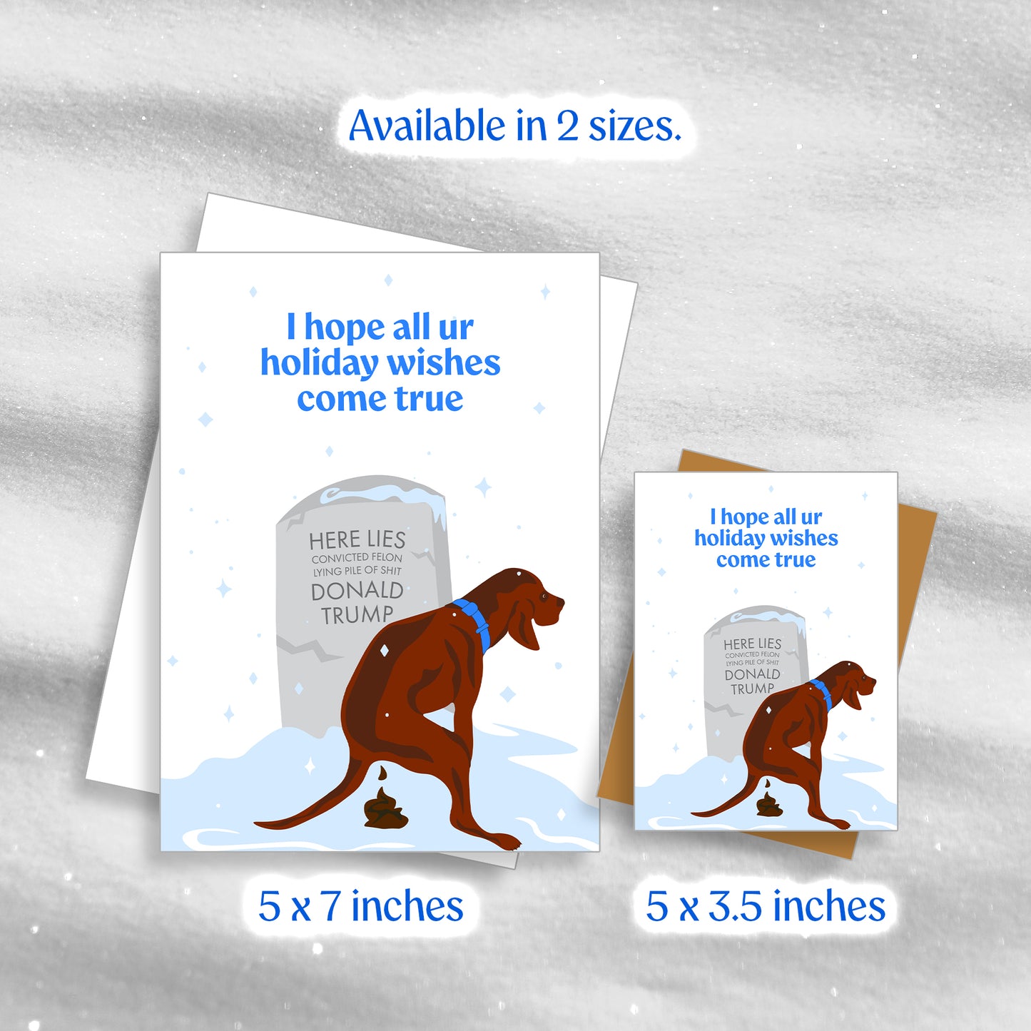 Dog Poo - Blue - Greeting Card