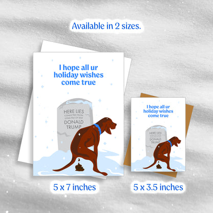 Dog Poo - Blue - Greeting Card