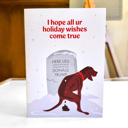 Dog Poo - Red - Greeting Card