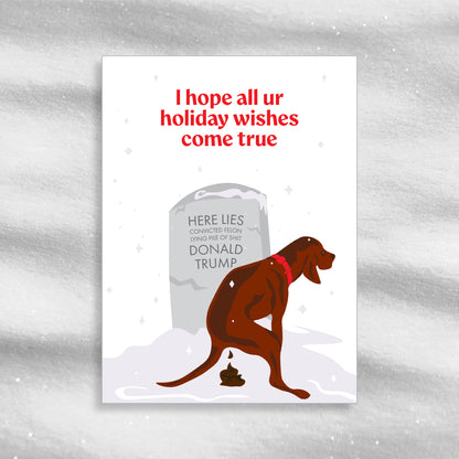 Dog Poo - Red - Greeting Card