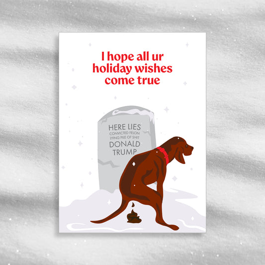 Dog Poo - Red - Greeting Card