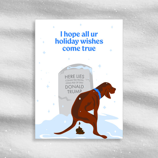 Dog Poo - Blue - Greeting Card