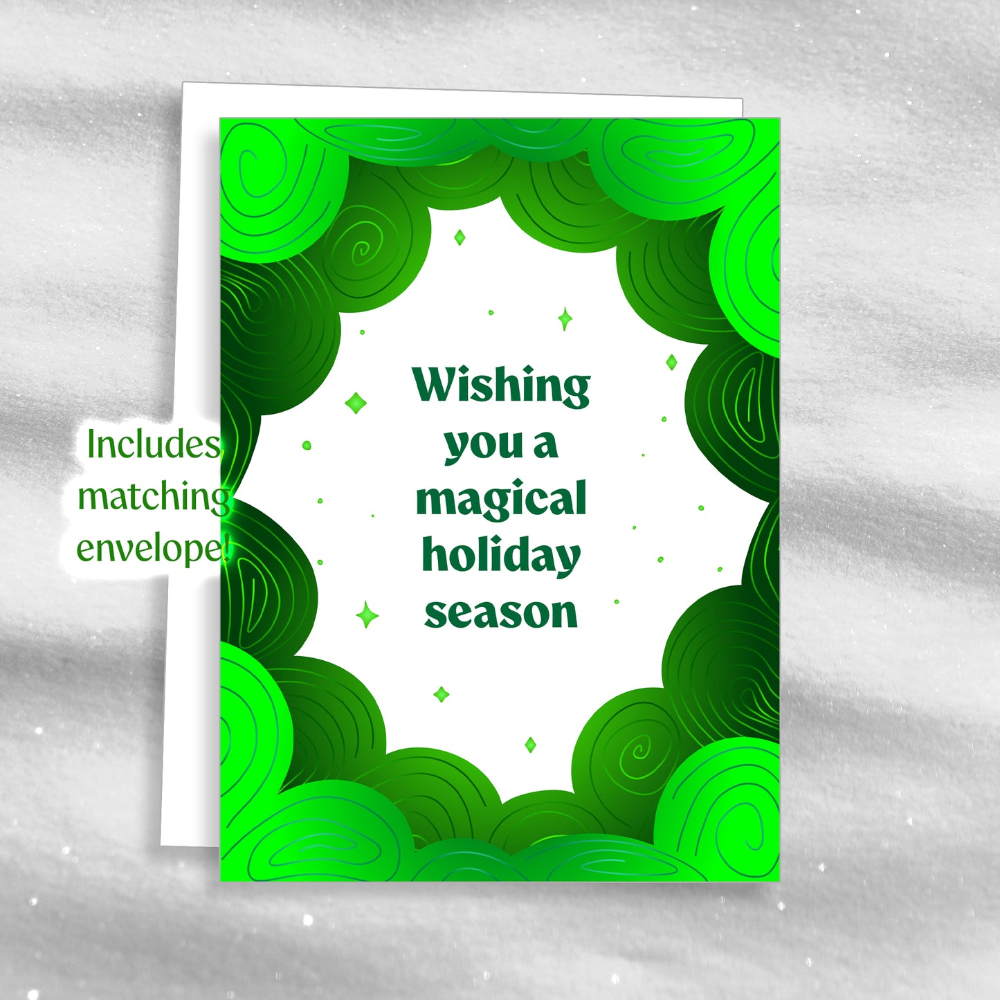 Magical - Green - Greeting Card