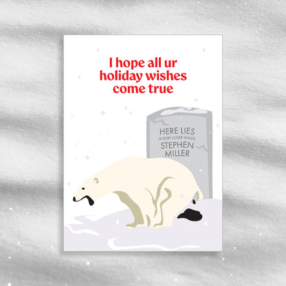 Polar Bear Poo - Red - Greeting Card