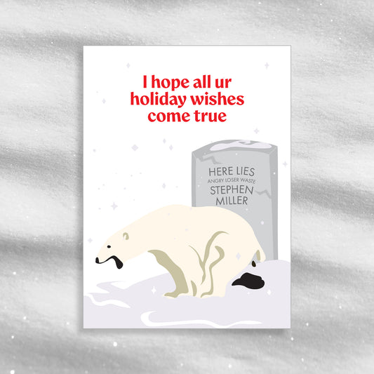 Polar Bear Poo - Red - Greeting Card