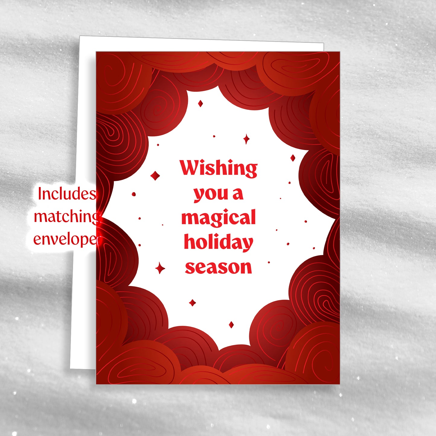 Magical - Red - Greeting Card