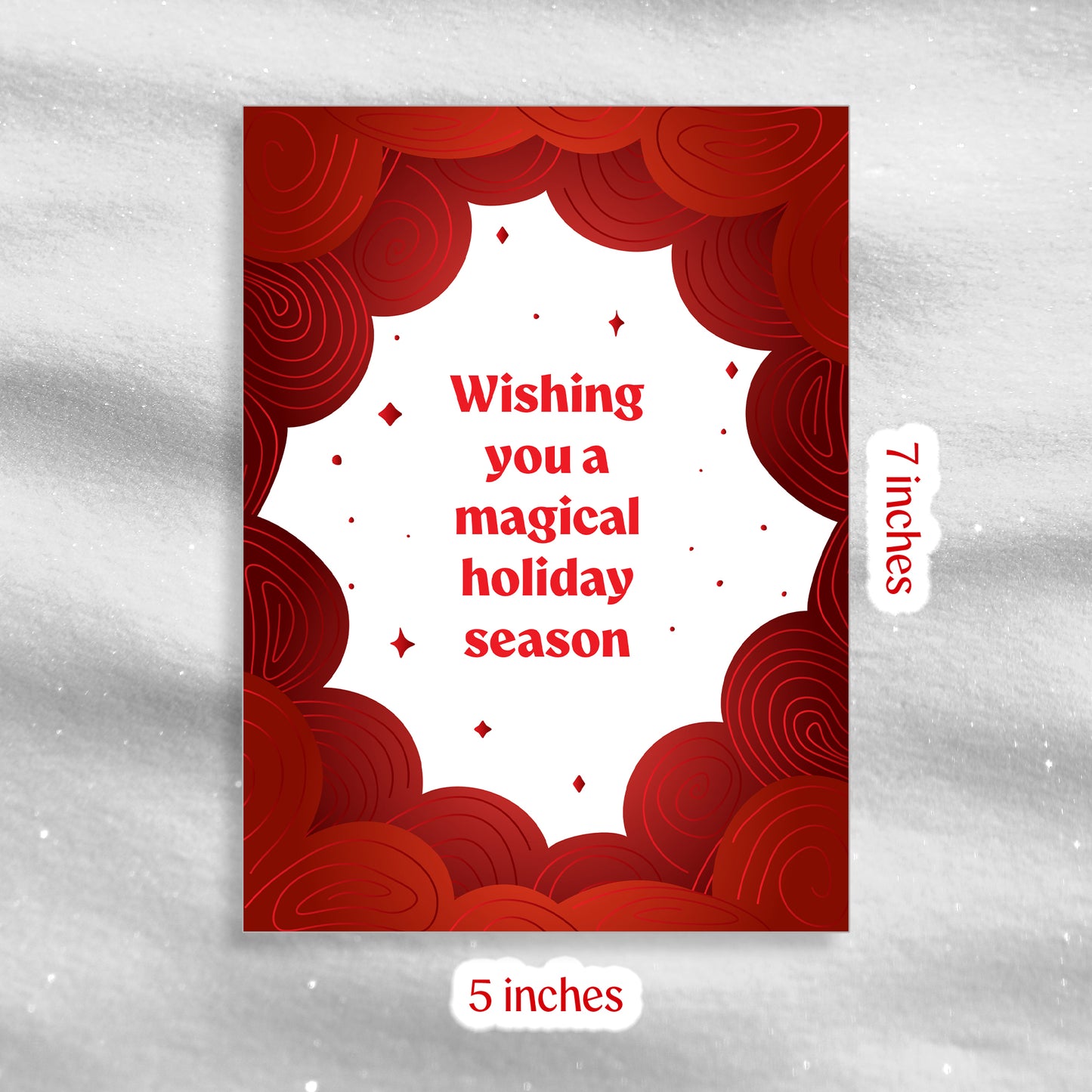 Magical - Red - Greeting Card