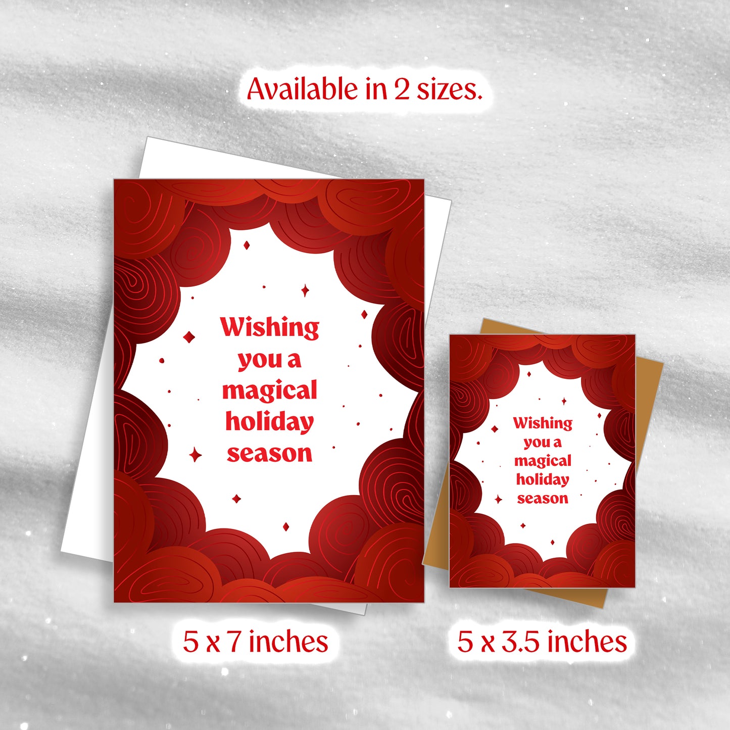 Magical - Red - Greeting Card