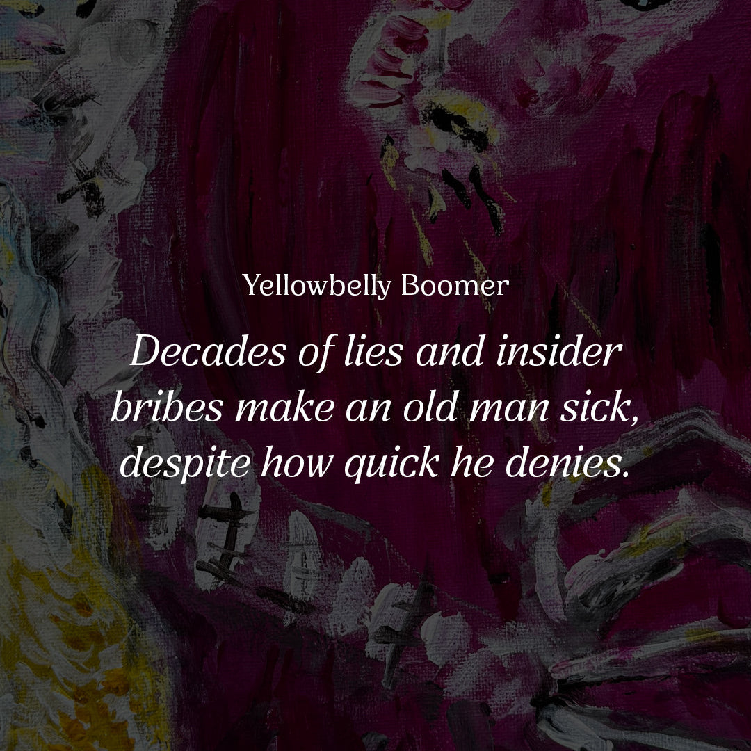 Text overlay on a colorful abstract background with artistic elements.